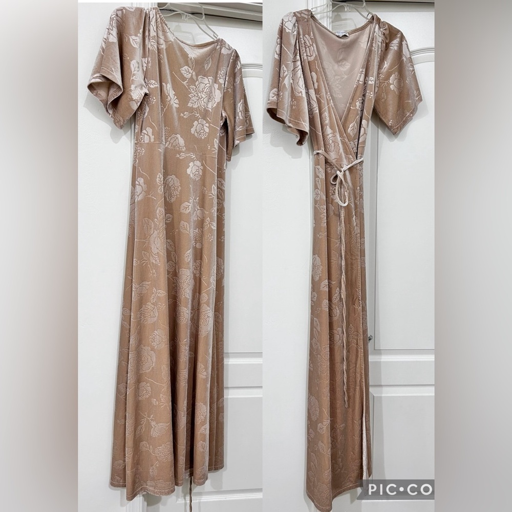 Baltic Born Matthews Embossed Velvet Maxi Dress